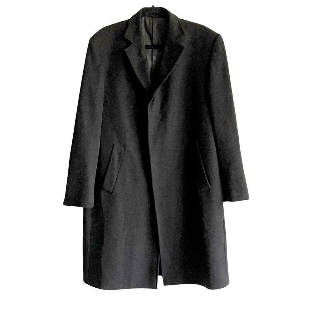 WEATHER REPORT Men's Wool Cashmere Coat Black Size 44R